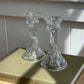 (vintage) crystal candlestick-holders