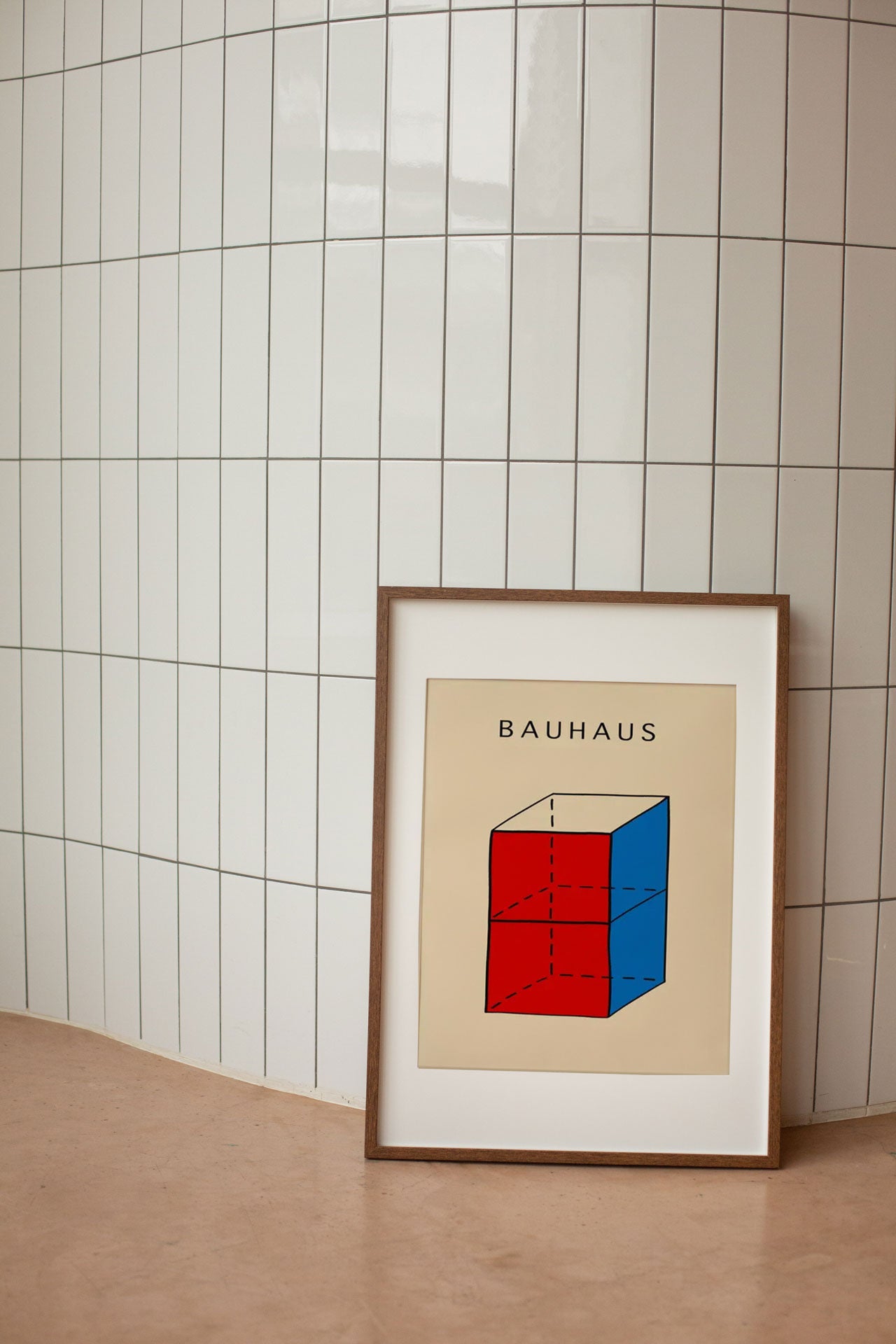 bauhaus, stacked cubes | art print