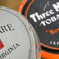 vintage, four square + three nuts tobacco tins