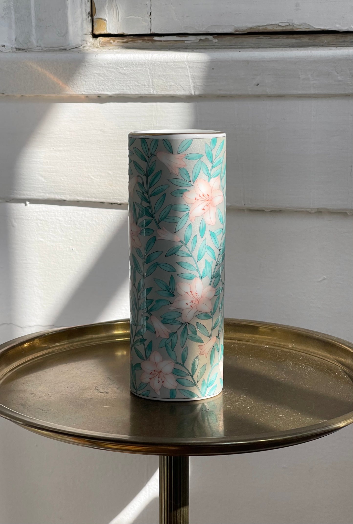 vintage floral ceramic vase