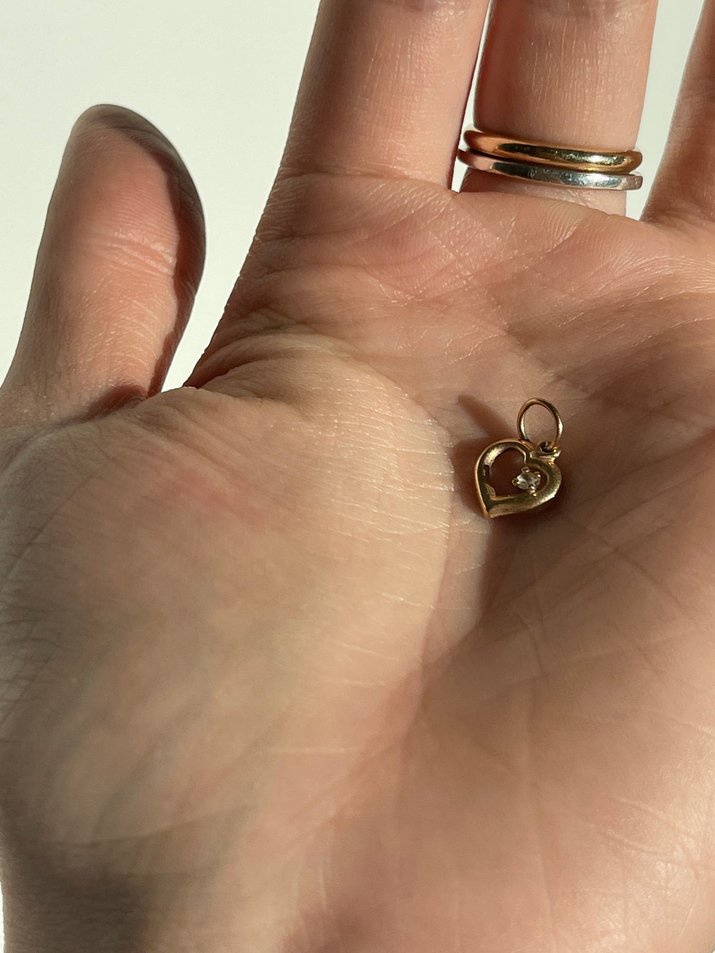 vintage, gold heart pendant