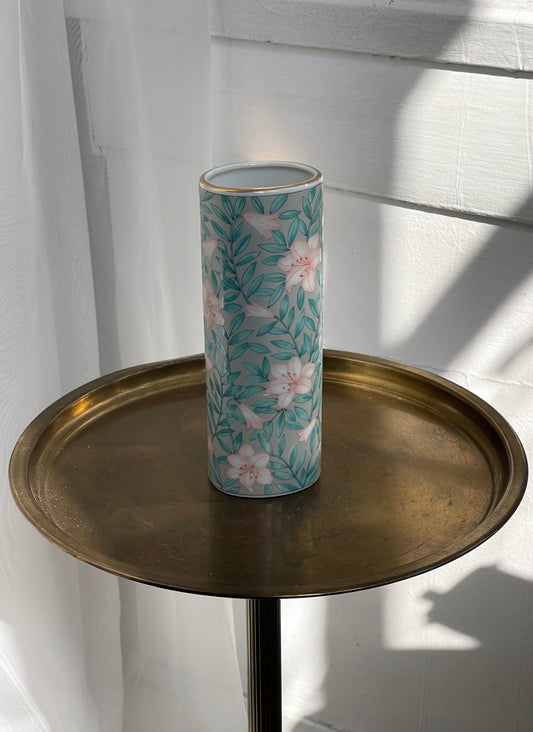 vintage floral ceramic vase