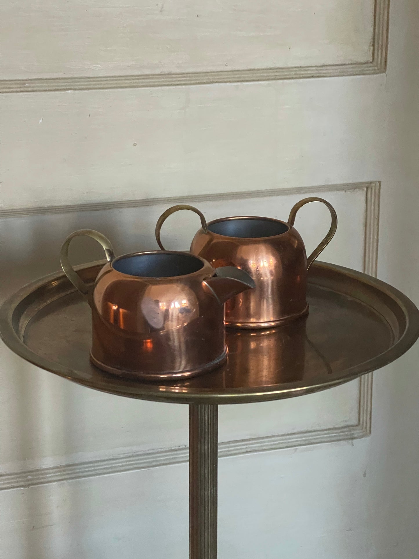vintage, copper serving set